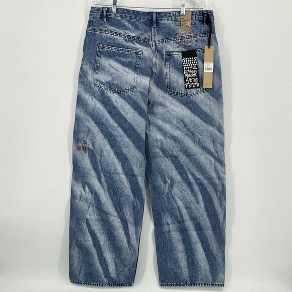 NWT Ksubi Maxx Kaos Fly Button Baggy Mens Denim Jeans Size 36x30 Hip Hop 90s - Picture 8 of 16